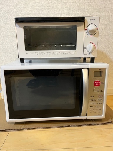 SHARPオーブンレンジとKOIZUMIオーブントースター