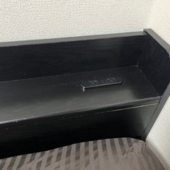 引渡決定しました！　中古品【セミダブル】ベッドフレームと超極厚 25cm ポケットコイルマットレスのセットの画像
