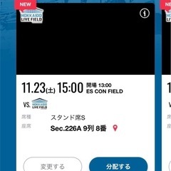 最終値下げ エスコンフィールド LIVEチケット