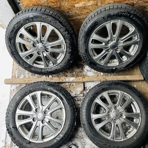 アルミ付　BRIDGESTONE VRX2 155/65R14 スタッドレス　タイヤ　2017年製　14インチ