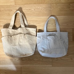 トートバッグ　帆布製　2点　工具入れ等にも　　の画像
