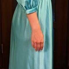 パーティドレス、ドイツ製、青緑、Мサイズの画像