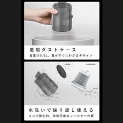 ワイヤレス ハンディクリーナー ホワイト　掃除機 コードレスの画像