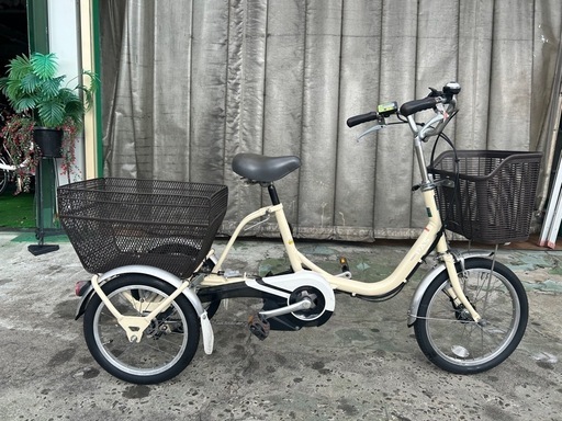 No.305 ヤマハ電動アシスト三輪自転車 PAS ワゴン 16型PA16W整備済み内装三段変速