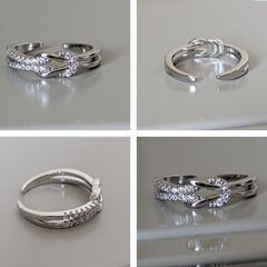 シルバー/ノットリング（新品）調整可能の画像