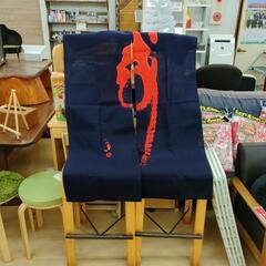 暖簾☆のれん、紺色、柄、美品【浜村鹿野温泉ICから3分 買取本舗...