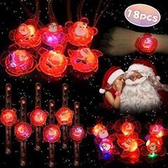 クリスマス LED光るブレスレット 指輪 ブレスレット