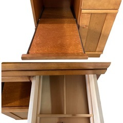 NO.1979 karimoku カリモク Direttore ディレトーレ キッチンボード レンジボード 上下分解可 収納 家具 中古の画像