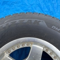 275/70R16 ランクル100 2016年製 スタッドレスタイヤ＋アルミホイール4本セット BRIDGESTONE DM-V2 16×8JJ 5H/150 +45 テーパーナットの画像