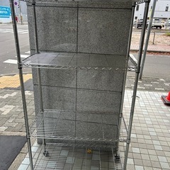 メタルラック　キャスター付き　サビあり