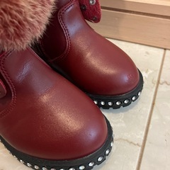 【おまけ】キッズブーツ　スタッズ　ふわふわ　18〜18.5センチの画像