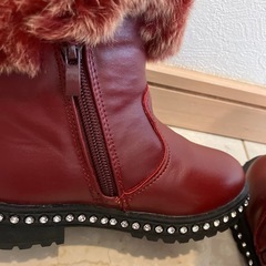 【おまけ】キッズブーツ　スタッズ　ふわふわ　18〜18.5センチの画像