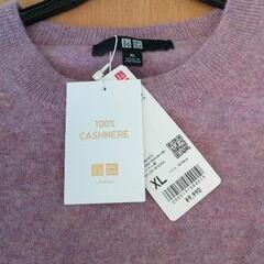 1119-172 UNIQLO新品　カシミヤクールネックセーターの画像