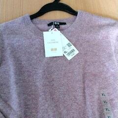 1119-172 UNIQLO新品　カシミヤクールネックセーターの画像
