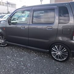 ☆決算セール開催中☆【車検２年付☆コミコミ33万3000円】平成11 年　スズキ　ワゴンR　RR-F★　滅多にないサンルーフ付！！希少車★　車高調付き！　社外16インチアルミホイル付き★　走行距離：83,000㎞　グレーの画像
