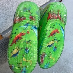 18.0cm 長靴 恐竜 みどり グリーン の画像