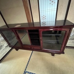 ガラス戸棚　こたつ　差し上げます！