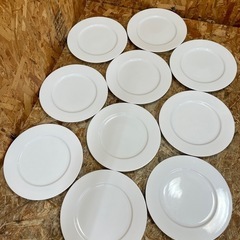 C(6807)②直接引き取り限定 洋食器 大皿 10枚セット リムプレート 30.5cm 白 MR DurableThick4220 業務用 食器 飲食店 店舗用 中古品の画像