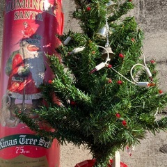 クリスマス クリスマスツリー Christmas tree リース クリスマス装飾 Xmas サンタさん　デザインポットツリーマルチ 75cm ライト付 の画像