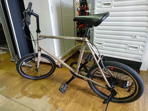 自転車　20インチ　ベージュ　ちょい乗り　シティバイク　ジャングルジャングル
