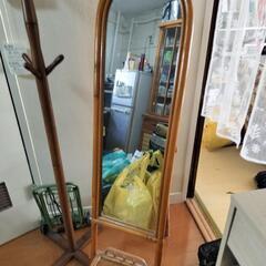 籐製ミラー