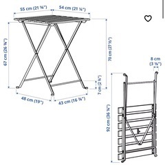 IKEA 折り畳み　テーブルの画像