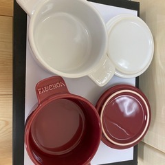 FAUCHON フォション 蓋つき 耐熱椀 ペアの画像