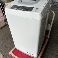 日立 全自動洗濯機 5kg 風脱水 ピュアホワイト NW-H53 W