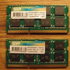 メモリ 中古 DDR3 1600 8G 2枚セット