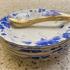 スイーツ取り皿&小ナイフ　5枚セットの画像