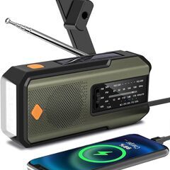 防災ラジオ 多機能防災ラジオ 手回し充電器 USB充電 ラジオ ...