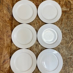 C(6809)直接引取り限定 ピリヴィッツ リムプレート 6枚セット 洋食器 アンティーク PILLIVUYT フランス製 業務用 食器 飲食店 店舗用 中古の画像