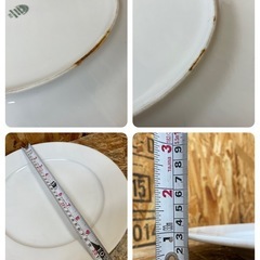 C(6809)直接引取り限定 ピリヴィッツ リムプレート 6枚セット 洋食器 アンティーク PILLIVUYT フランス製 業務用 食器 飲食店 店舗用 中古の画像