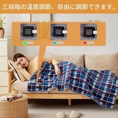 CHOSHOME 電気毛布 ひざ掛け usb 150×80cmの画像