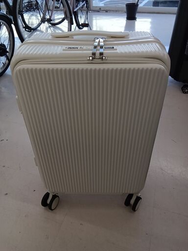 *お値段見直しました★ジモティ割あり★  キャリーケース ホワイト W60.5×D24.5×H56.5 クリーニング済み TC6052