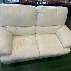 【愛品館八千代店】関家具　イタリア製　総本革　2人掛ソファの画像