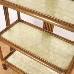 kazama カザマ ラタン 籐家具 シェルフ 3段棚 収納 家具 JG_MJX_B1119-J001の画像