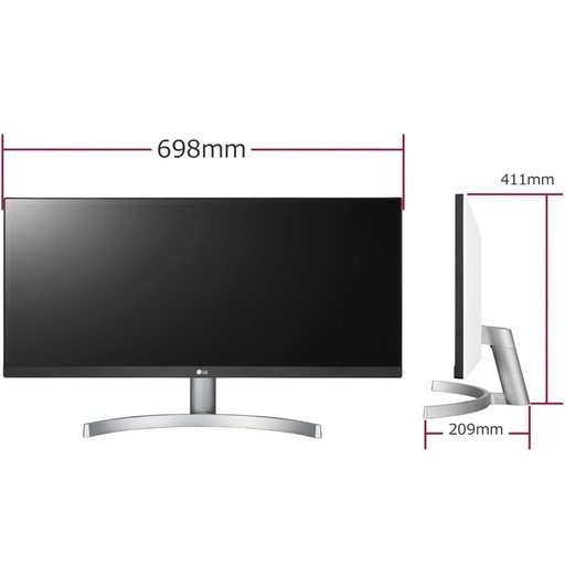 LG モニター ディスプレイ 29WK600-W 29インチ/21:9 ウルトラワイド/HDR対応/IPS 非光沢/HDMI×2、Di