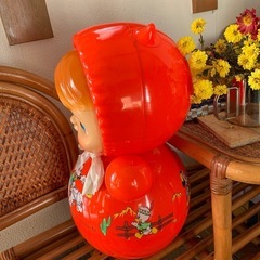 昭和レトロ　おもちゃ　デッドストック　人形　起き上がりこぼし　箱付き　の画像