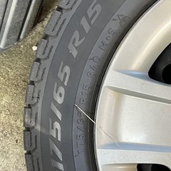 4本セット8部山☆【175/65R15】フィットで使用   PIRELLI 中古スタッドレススチールセット ■15×5.5J 100/4H の画像