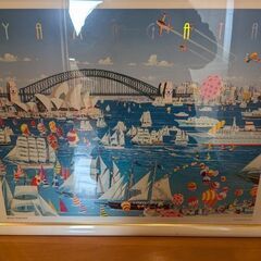 ヒロ・ヤマガタ　額入りポスター　「ボートパレード」「バルーニング」２枚の画像