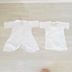 西松屋 ベビー 肌着 4枚セット 白 50-60cm コンビ肌着 単肌着の画像