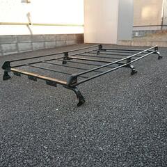中古エブリィDA64外しinnoルーフキャリア2本セット黒ラック荷台