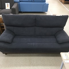 店頭引き取り限定】3人掛けソファ 布張り ダークグレー