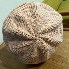 【取引き中】 OZOC ニット帽 ベレー帽　ピンクベージュの画像