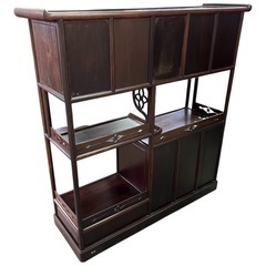 NO.1981 《お値下げ中!!》茶棚 茶箪笥 違い棚 昭和レトロ アンティーク 家具 中古 の画像