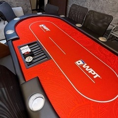 【WPT 配送可能　12/31以降】ポーカーテーブル レッドの画像