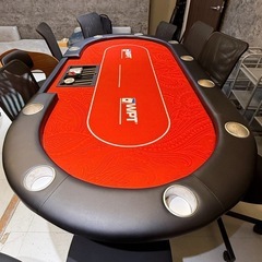 【WPT 配送可能　12/31以降】ポーカーテーブル レッドの画像