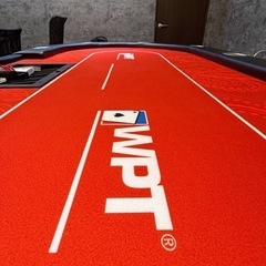 【WPT 配送可能　12/31以降】ポーカーテーブル レッドの画像