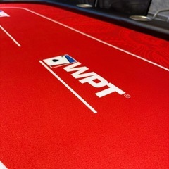 【WPT 配送可能　12/31以降】ポーカーテーブル レッドの画像